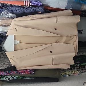 Tan nude oversized blazer